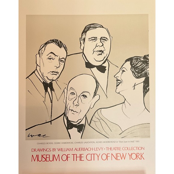 William Auerbach-Levy "Don Juan in Hell" Poster - Picture 1 of 1